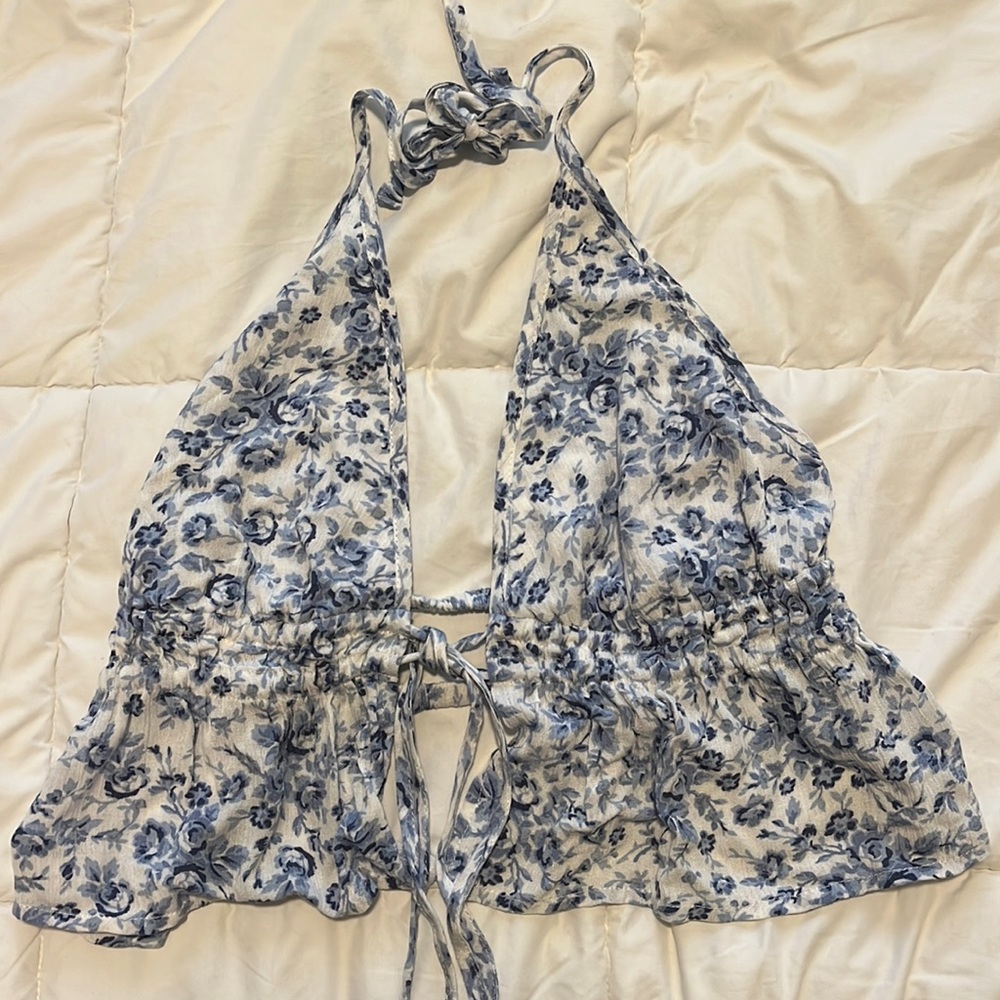 Garage Floral Tie Crop Top. Size XS